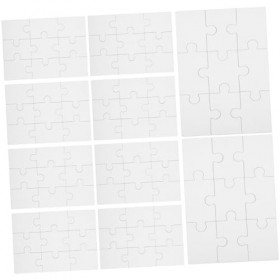 KONTONTY 10 Feuilles Puzzle Blanc Énigmes Inscriptibles Énigmes De Transfert De Chaleur Casse-tête De Transfert De Chaleur Pu
