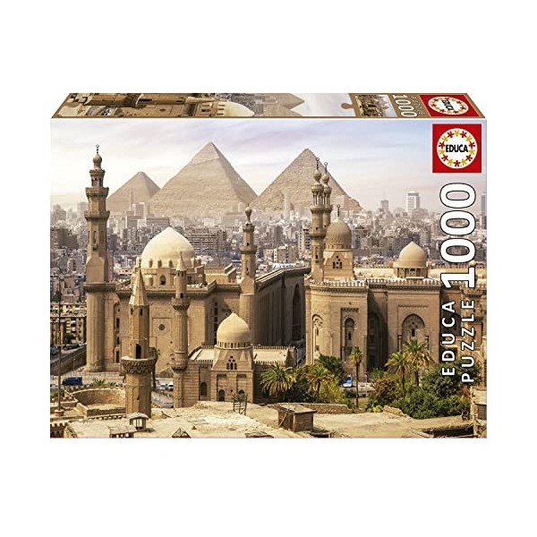 Educa - Le Caire, Égypte | Puzzle de 1000 pièces. Mesure : 68 x 48 cm. Comprend Fix Puzzle Tail pour laccrocher Une Fois la