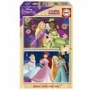 Educa - Disney Princess | Ensemble de 2 Puzzles en Bois avec 50 Morceaux chacun. Mesurer Une Fois monté: 28 x 20 cm. Composé 