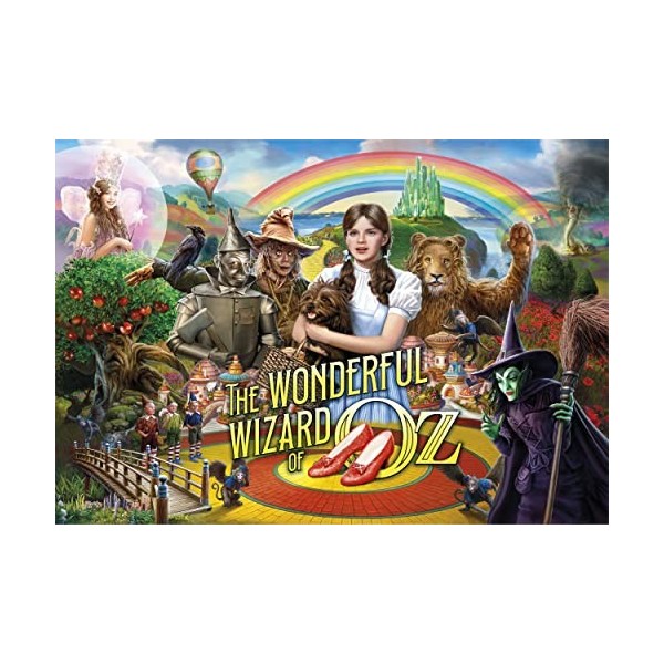 Clementoni - Le Magicien dOz - Puzzle de 1000 Pièces - Jeu de Patience et de Réflexion - Format Paysage - Image Net - 70 x 5