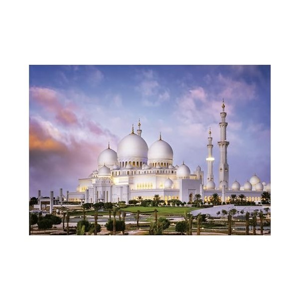 Educa - Sheikh Zayed Grand Mosquée | Puzzle de 1000 pièces. Mesure : 68 x 48 cm. Comprend Fix Puzzle Tail pour laccrocher Un