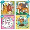 Educa - Valise Progressive Disney Animaux - 4 Puzzles progressistes de 12-16-20-25 pièces chacune - Mesure approximative du P