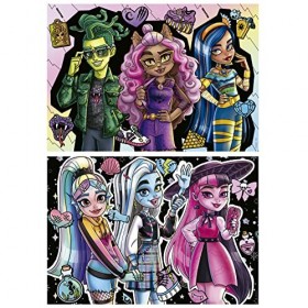 Educa - Ensemble de 2 Puzzles pour Enfants avec 100 pièces et Les Images de Monster High, mesures: 40 x 28 cm, recommandée de