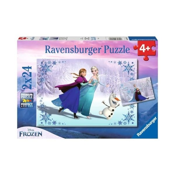 Ravensburger - A1504396 - Puzzle Enfant Classique - La Reine Des Neiges - Soeurs Pour Toujours - 2 x 24 Pièces