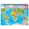 Educa - Mappemonde Monuments. Puzzle educatif pour Enfant avec 150 pièces. Recommandé à partir de 6 Ans 18116 