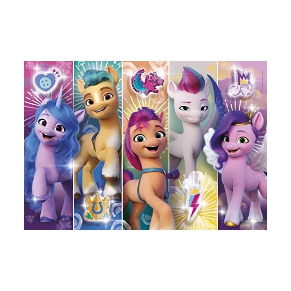 Clementoni- Puzzle My Little Pony 104pzs Does Not Apply Supercolor Pony-104 pièces, 6 Ans Enfant Dessin animé-fabriqué en Ita