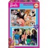 Educa - 2 Puzzles de 100 pièces pour Enfants avec des Illustrations de Barbie, Double départ | Mesure: 40 x 28 cm | À partir 