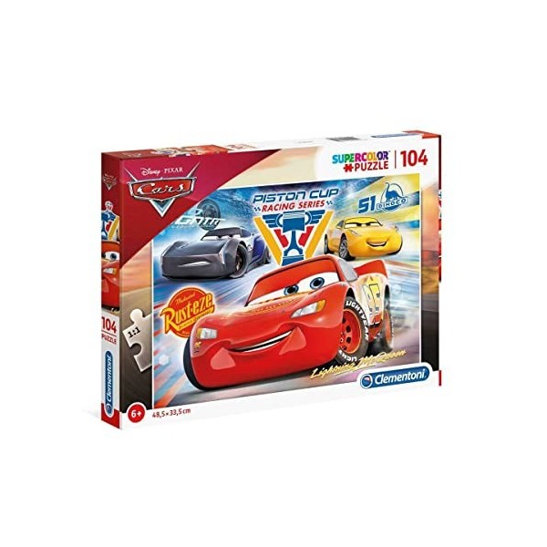 Clementoni - 27072 - Supercolor Puzzle - Cars 3 - 104 Pièces - Disney