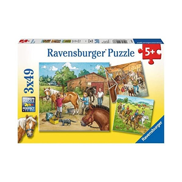 Ravensburger - 09237 6 - Puzzle - Mon Cheval Ferme - 3 x 49 Pièces