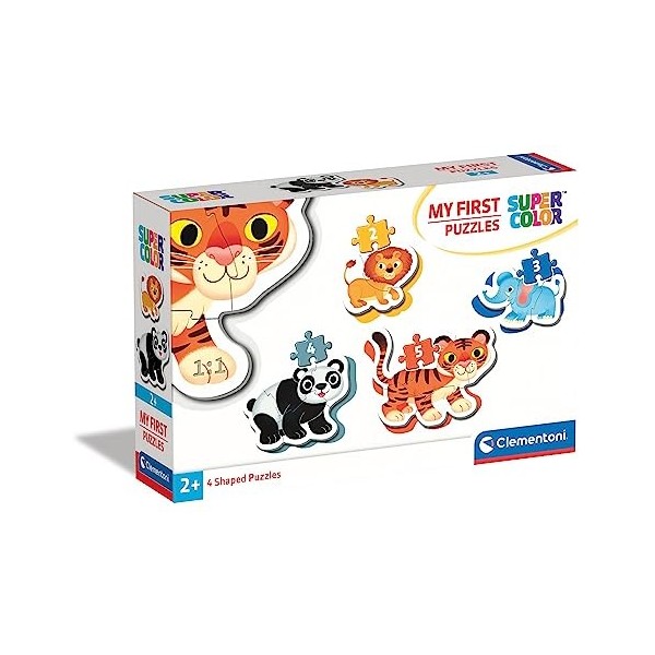 Clementoni- My First Puzzles-Animaux sauvages-2-3-4-5 pièces- 20810