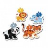 Clementoni- My First Puzzles-Animaux sauvages-2-3-4-5 pièces- 20810