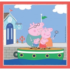 Clementoni- Peppa Pig Supercolor Pig-3x48 Enfants 5 Ans, Boîte De 3 48 Pièces , Puzzle Dessin Animé-Fabriqué en Italie, 2529