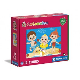 Clementoni- Cocomelon Cubes Play for Future Cocomelon-12 pièces, Enfants 3 Ans, matériaux 100% recyclés, Puzzle Dessin animé-