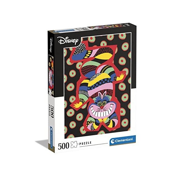 Clementoni - 35123 Collection Puzzle Disney The Cheshire Cat - Puzzle Adulte 500 pièces - fabriqué en Italie, Puzzle Adulte C