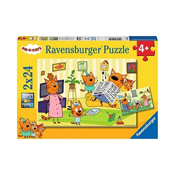 Ravensburger - Puzzle Enfant - Puzzles 2x24 p - A la maison avec les Kid-E-Cats - Dès 4 ans - 05080