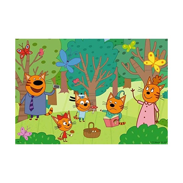 Ravensburger - Puzzle Enfant - Puzzles 2x12 p - Journée nature en famille - Kid-E-Cats - Dès 3 ans - 05079