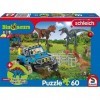 Schmidt Spiele 56461 Dinosaurs, géants préhistoriques, 60 pièces, avec Module complémentaire Une Figurine Originale bébé sté