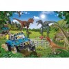 Schmidt Spiele 56461 Dinosaurs, géants préhistoriques, 60 pièces, avec Module complémentaire Une Figurine Originale bébé sté