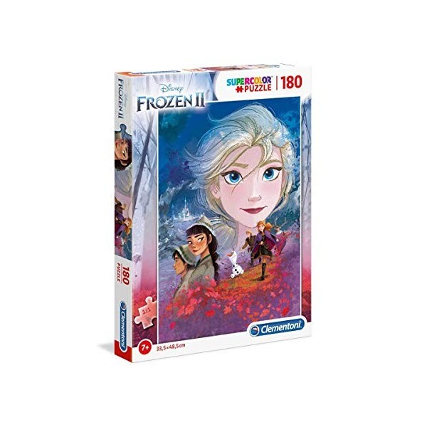 Clementoni- Supercolor Disney La Reine des Neiges 2-180 pièces-Puzzle Enfant-fabriqué en Italie, 7 Ans et Plus, 29768, Multic