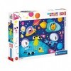 CLEMENTONI- Puzzle Maxi Espacio Exterior 60pzs Does Not Apply Italy Outer Space-60 pièces Enfant-fabriqué en Italie, 4 Ans et