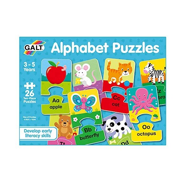 Galt Toys, Alphabet Puzzles, Alphabet Jigsaw Puzzle for Kids, Ages 3 Years Plus