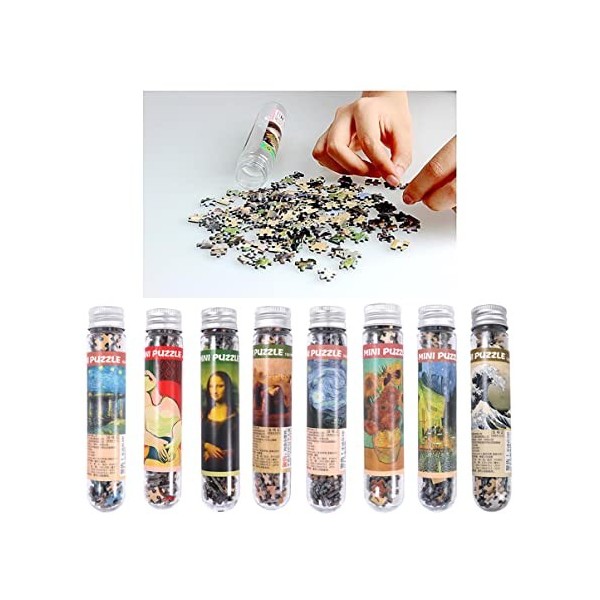 FAVOMOTO Mini Puzzles pour Adultes 150 Pièces Micro Puzzles dans Un Tube Puzzle Peinture À lhuile Défi Micro Puzzle Puzzle J