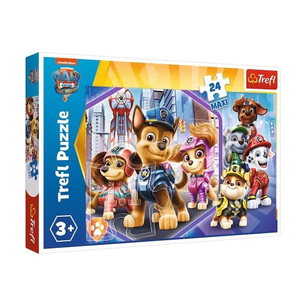 Trefl- Hilfsbereit, Paw Patrol 24 Maxi Pièces, pour Enfants à partir de 3 Ans Puzzle, 14343, Héros de Garde, Pat Patrouille