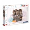 Clementoni Italy Lovely Kittens-180 pièces-Puzzle Enfant-fabriqué en Italie, 7 Ans et Plus, 29109, No Color