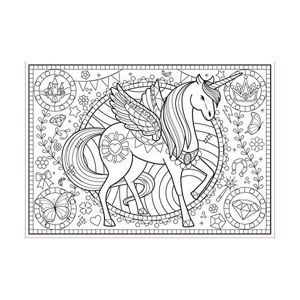 Educa - 150 Colouring Puzzle Enfant - Licorne