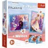 Trefl- Disney Frozen Reine des Neiges 2, 2 x Puzzle + mémos, pour Enfants à partir de 3 Ans, TR90814, Terre mystérieuse, 0
