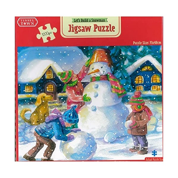 Puzzle de Noël de 1000 pièces - Scène du pays des merveilles dhiver pour adultes - 1000 pièces casse-tête bonhomme de neige