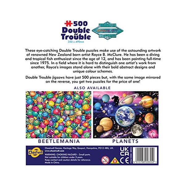 Cheatwell Games 658 28552 EA Double-Trouble Puzzles Dolphins, red