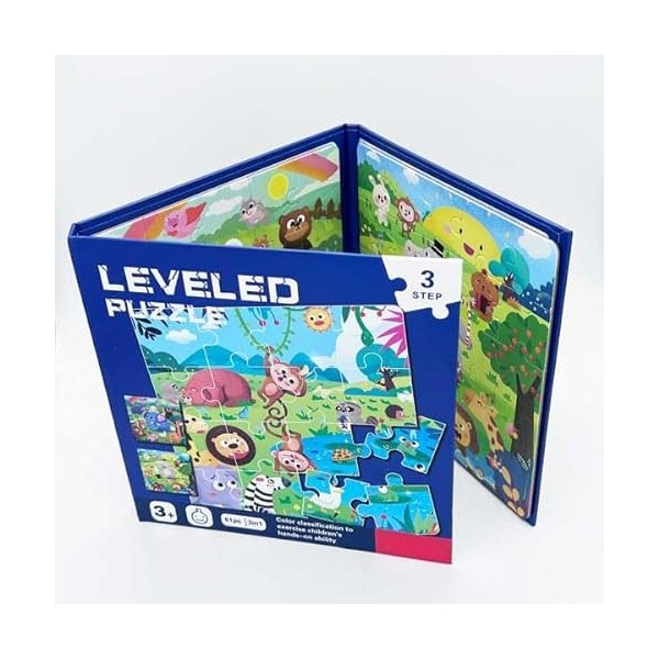 Livre Puzzle Magnétique en Bois Montessori, Jeux éducatif, développer Les compétences sensorielles Enfants 3 à 7 Ans, transpo