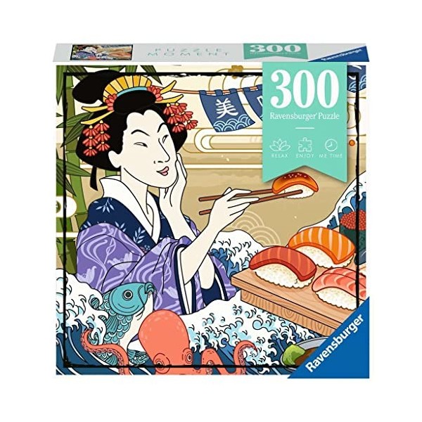 Ravensburger - Puzzle Adulte débutant - Puzzle Moment - 300 pièces - Sushi - Activité détente - Cadeau adulte - Puzzle de qua