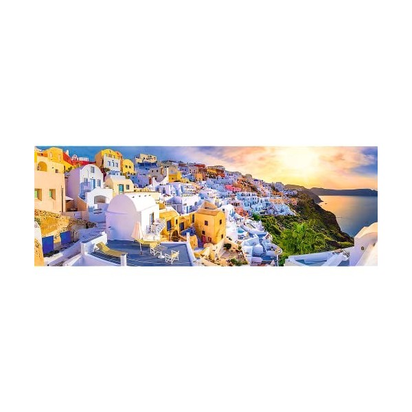 Trefl- Coucher de Soleil à Santorin, Grèce Puzzle, 29054, Multicolore, Taille Unique