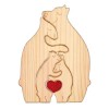 Puzzle Famille Ours en Bois Personnalisé, Puzzle Familial en Bois avec Cour Amour Puzzle Ours en Bois Décoratif Pendaison de 