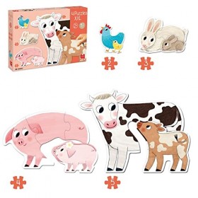 Goula Puzzle XXL - Mamans & Bébés - 14 pièces - Puzzle enfant grand format - A partir de 2 ans