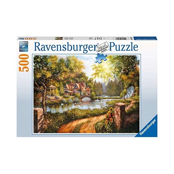 RAVENSBURGER PUZZLE rivière Ravensburger 16582 Puzzle Cottage am Fleuve 500 pièces, Multicolore