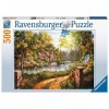 RAVENSBURGER PUZZLE rivière Ravensburger 16582 Puzzle Cottage am Fleuve 500 pièces, Multicolore