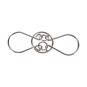 VGEBY 8 Puzzles, 8Pcs/Set Métal Fil IQ Test Brain Teaser Mind Puzzles Jeu pour Adultes et Enfants Jouets