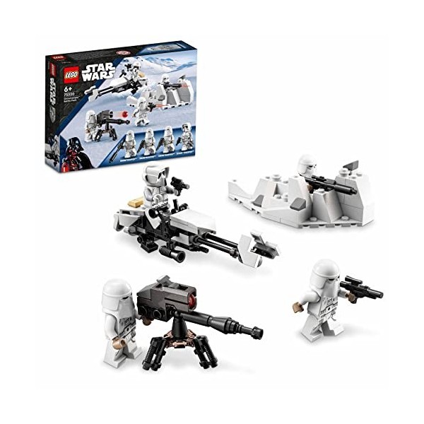 LEGO 75320 Star Wars Pack de Combat Snowtrooper, Set Collector avec 4 Figurines, Blaster et Jouet pour Enfant +6 Ans
