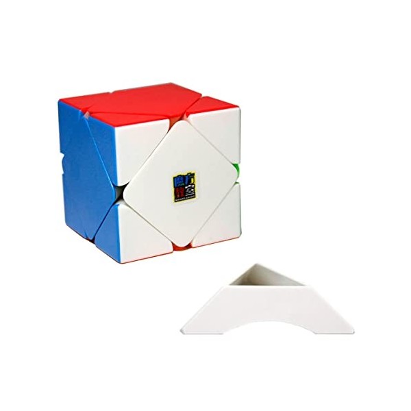 FunnyGoo MoYu MoFangJiaoShi Classe de cubage Meilong Skewb Cube Magique Puzzle irrégulier Cube Twist Jouet avec Un Support de