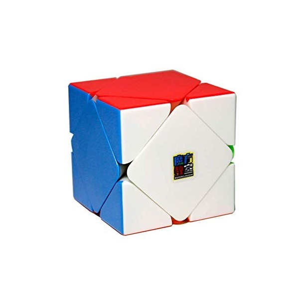 FunnyGoo MoYu MoFangJiaoShi Classe de cubage Meilong Skewb Cube Magique Puzzle irrégulier Cube Twist Jouet avec Un Support de