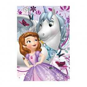 Dino Toys DINR7 422162 Puzzle Dinosaure Sofia et Une Licorne 200 pièces Diamant, Multicolore