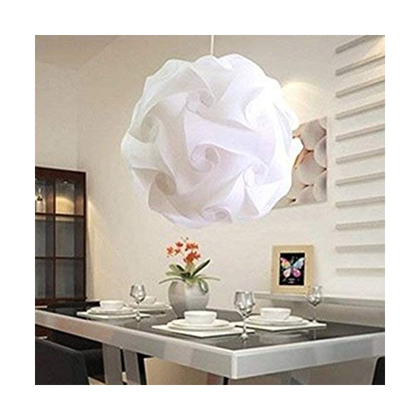 RUSTOO Abat-Jour de Plafond Puzzle Abat-Jour Bricolage Style européen Blanc Moderne Puzzle Abat-Jour Flexible Lustre Couvercl