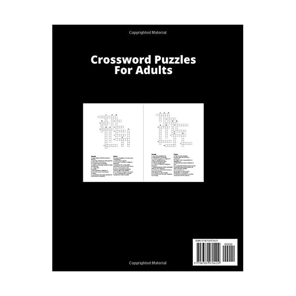 Crossword Puzzles: 200 Crossword Puzzles For Adults and Seniors, Crossword Puzzle Books For Adults