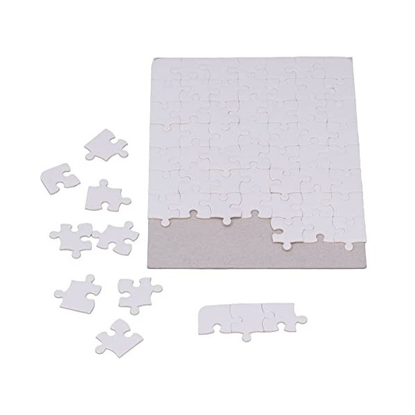 Puzzle Vierge par Sublimation, Lot de 6 Pièces A5, Assemblage Complet, Durable pour Photo, DIY Bricolage