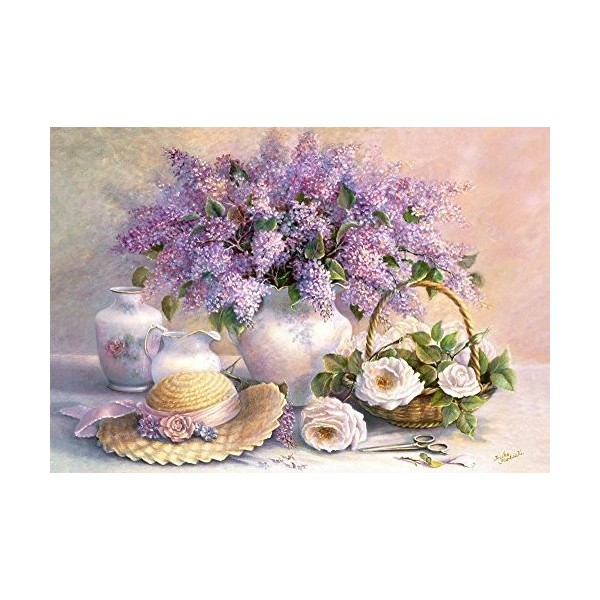 Castorland - C-102006-2 - Puzzle - Hardwick - Lilas et Roses - 1000 Pièces