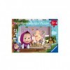 Ravensburger- Puzzle 2 x 12 Masha et Ours, 05645