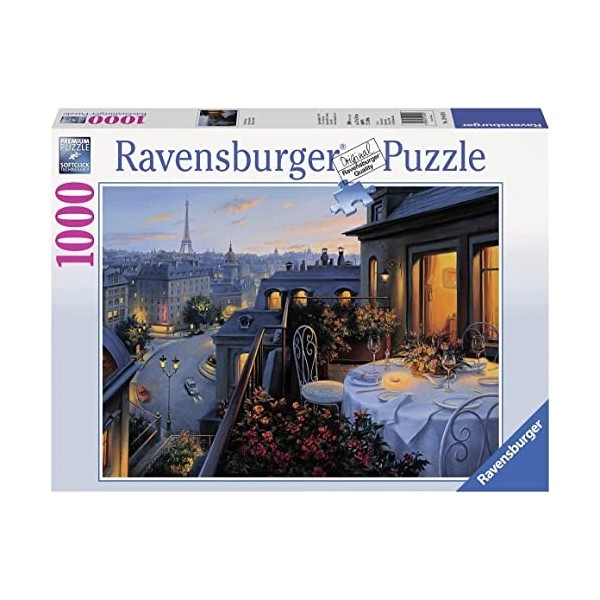 Ravensburger- Heart Puzzle Balcon Parisien 1000 pièces, 19410